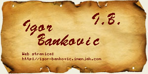 Igor Banković vizit kartica
